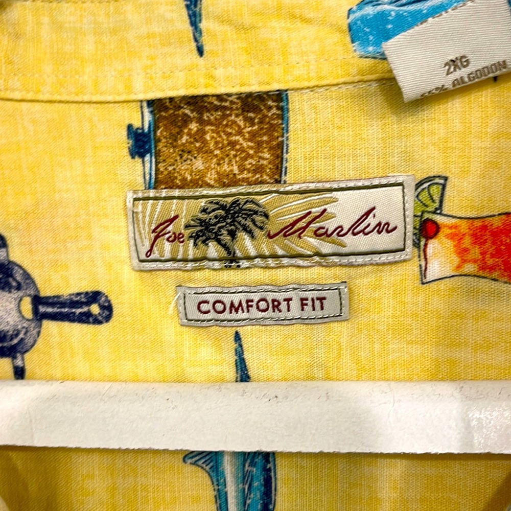 Yellow button down casual shirt